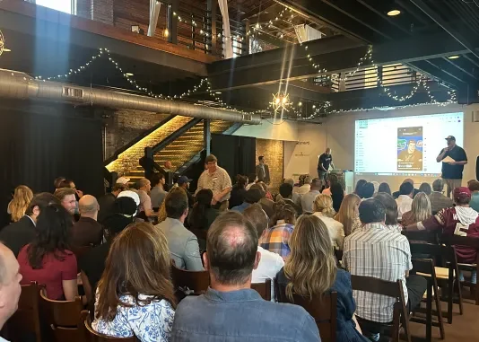 NEW’s Second Annual #910 Day Packs Ironclad Brewing In Wilmington Jim Roberts of NEW welcomes the crowd to the second annual #910 Day at Ironclad Brewing.