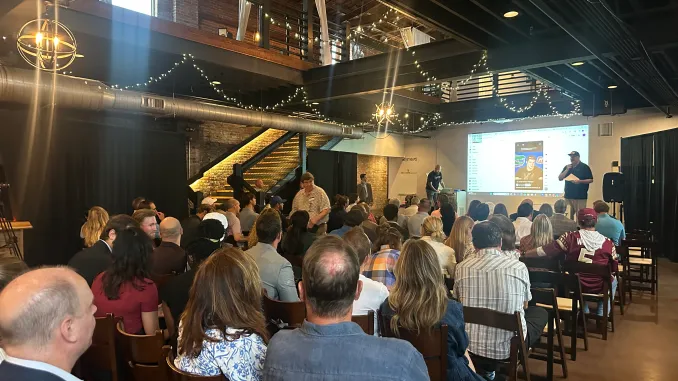 NEW’s Second Annual #910 Day Packs Ironclad Brewing In Wilmington Jim Roberts of NEW welcomes the crowd to the second annual #910 Day at Ironclad Brewing.